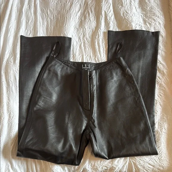 Black Leather Pants - Picture 2 of 7